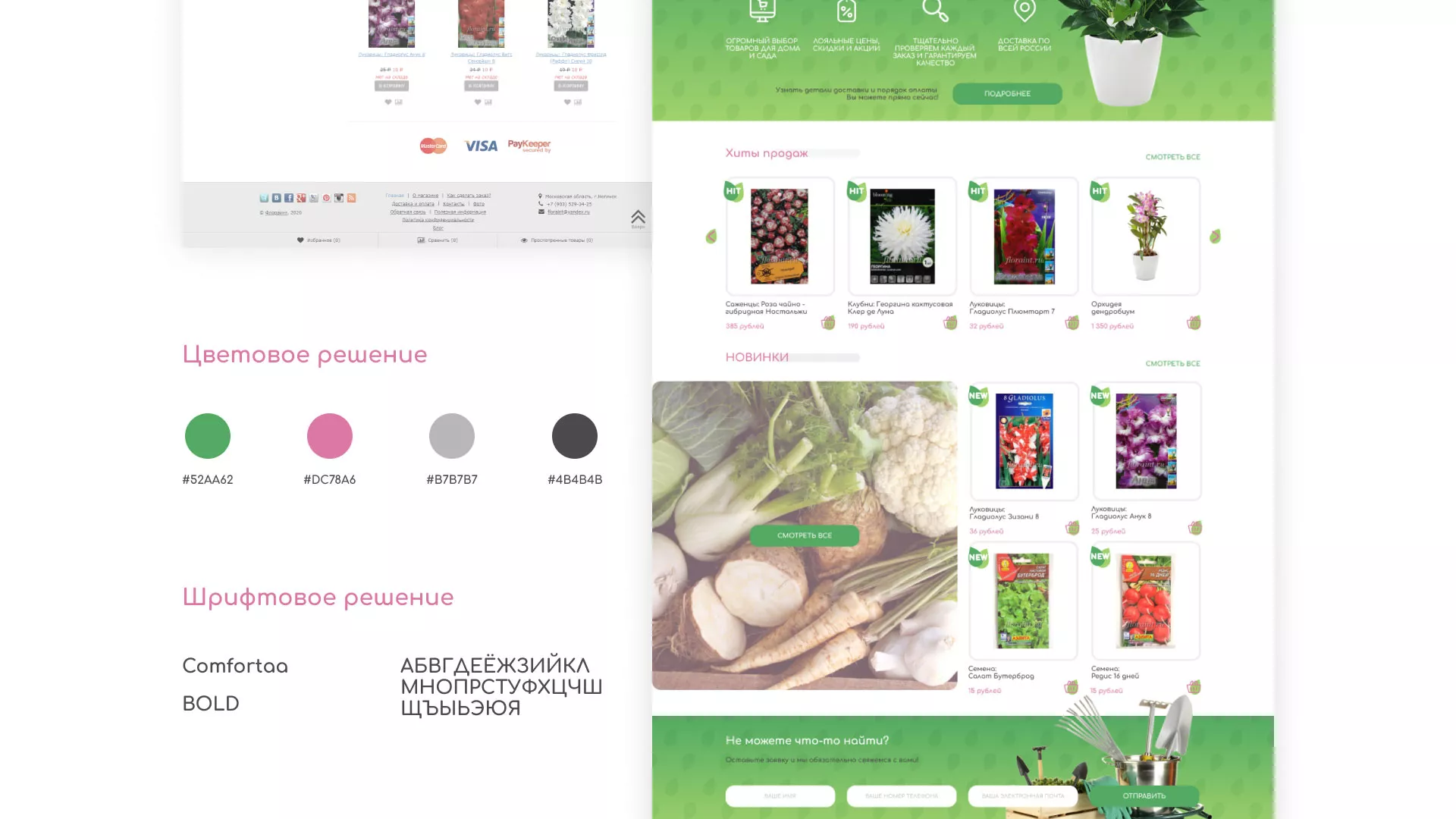 Создание логотипа и интернет-магазина «FLORAINT» в Аше