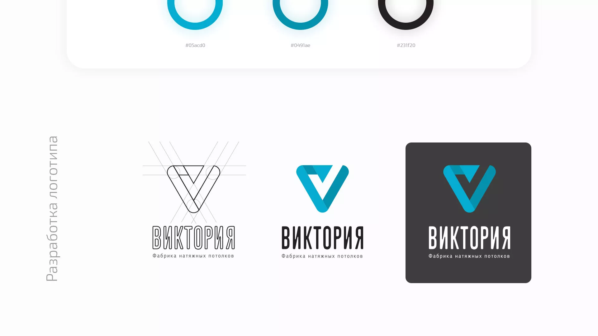 Разработка фирменного стиля компании по продаже и установке натяжных потолков в Аше