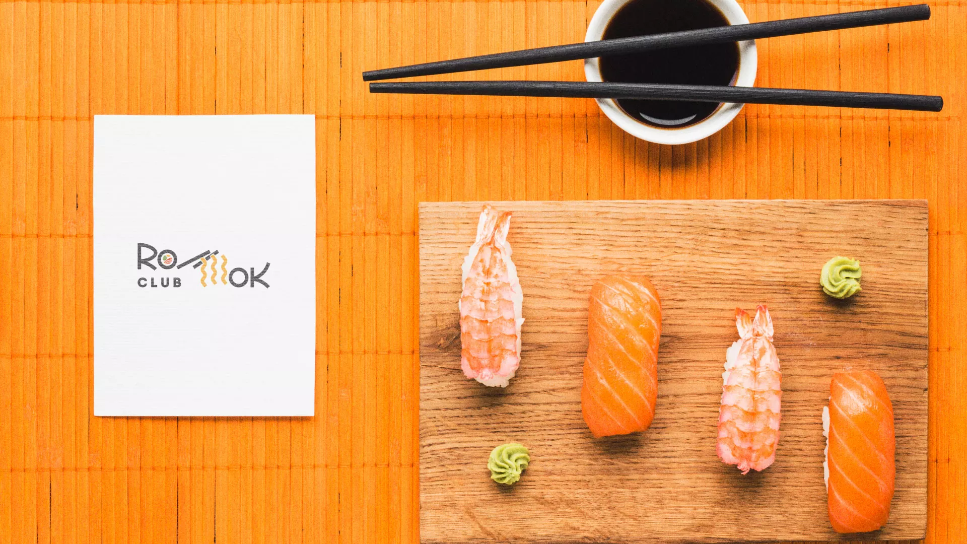 Создание логотипа суши-бара «Roll Wok Club» в Аше