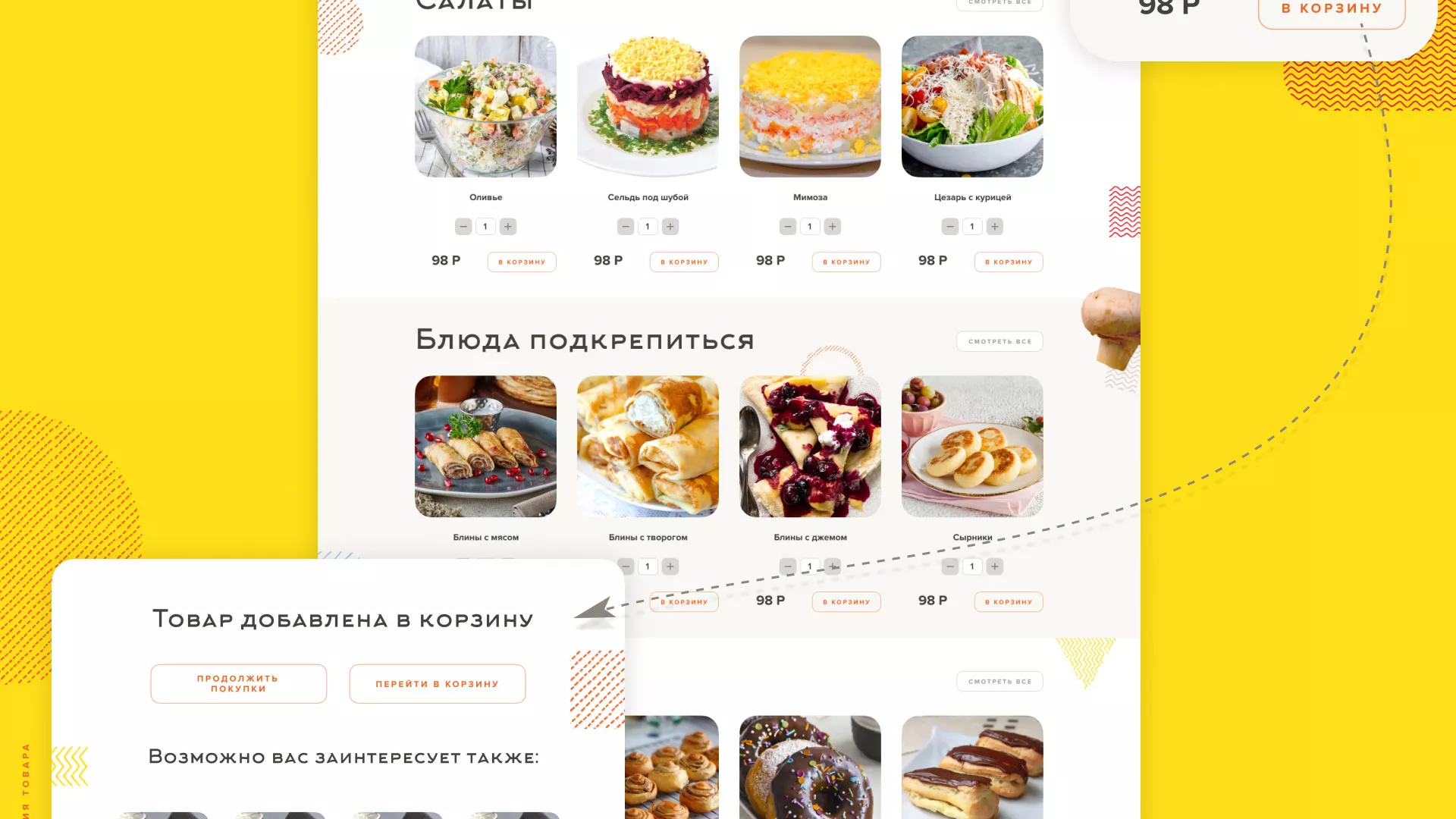 Разработка сайта кафе-столовой «Суп-Мясо-Салат» в Аше